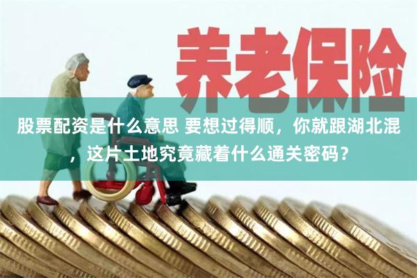 股票配资是什么意思 要想过得顺，你就跟湖北混，这片土地究竟藏着什么通关密码？