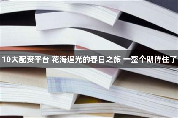 10大配资平台 花海追光的春日之旅 一整个期待住了