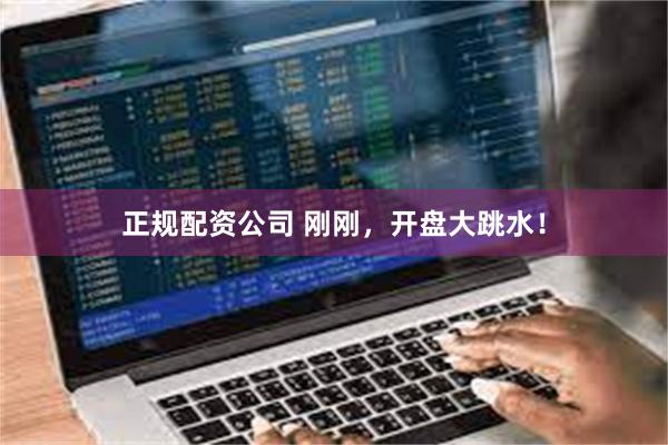 正规配资公司 刚刚，开盘大跳水！