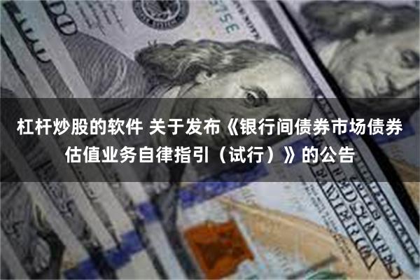 杠杆炒股的软件 关于发布《银行间债券市场债券估值业务自律指引（试行）》的公告