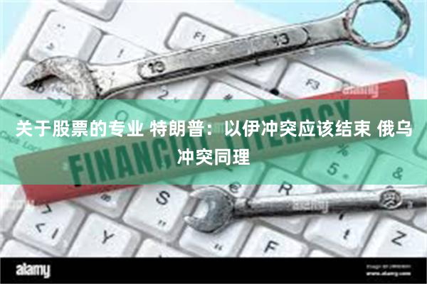 关于股票的专业 特朗普：以伊冲突应该结束 俄乌冲突同理